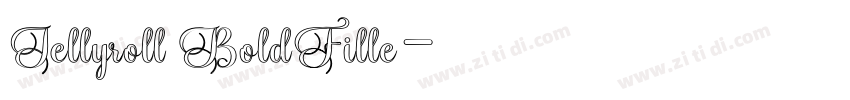 Jellyroll BoldFille字体转换